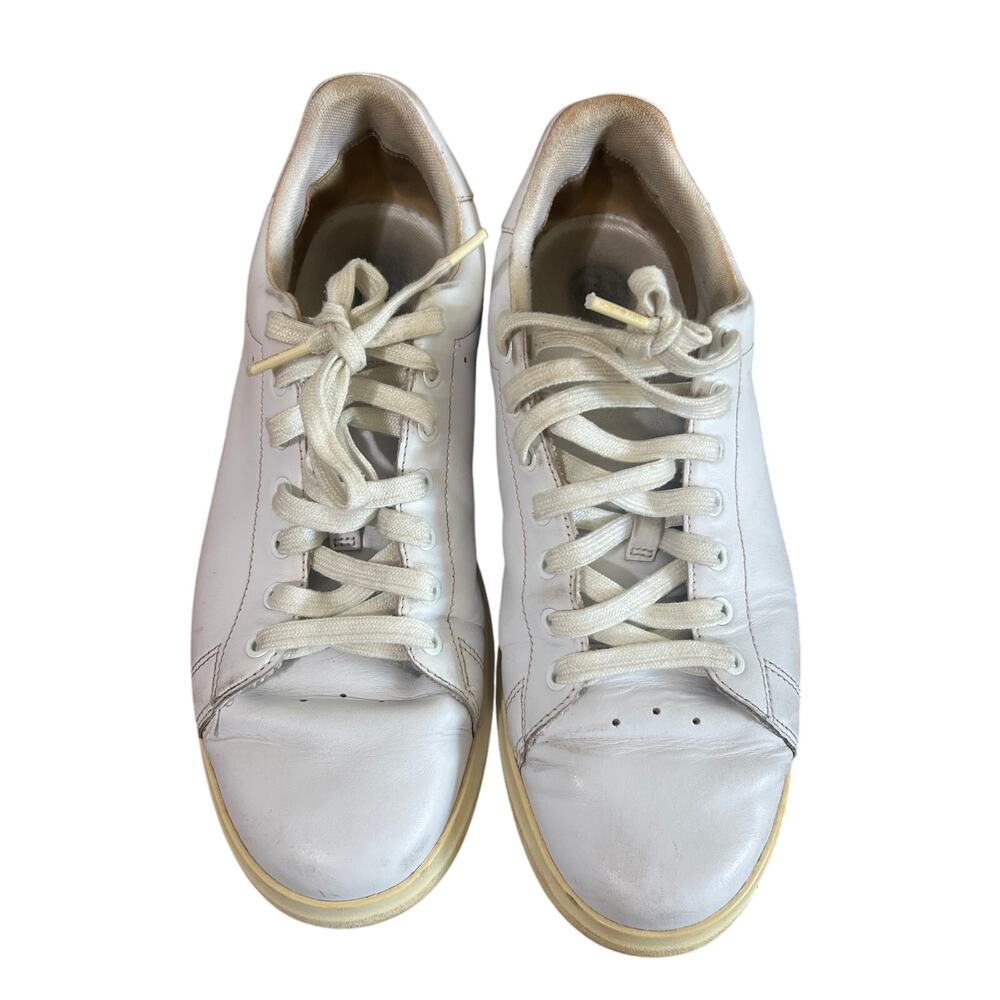 Tory Burch Sneaker Howell Court Smooth Calf Titanium White Size 10